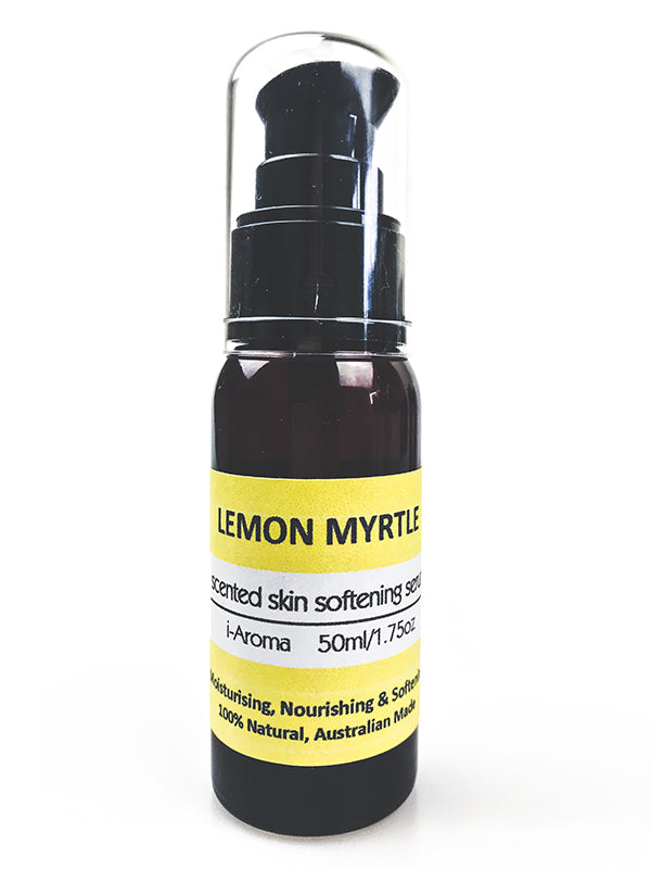 Pure Australian Lemon Myrtle Skin Serum for oily and acne prone skin and suitable for all skin types from i-Aroma Tasmania